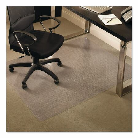 ES ROBBINS Chair Mat 46"x60", Rectangular Shape, Clear, for Carpet, Thickness: 3/4" 122371